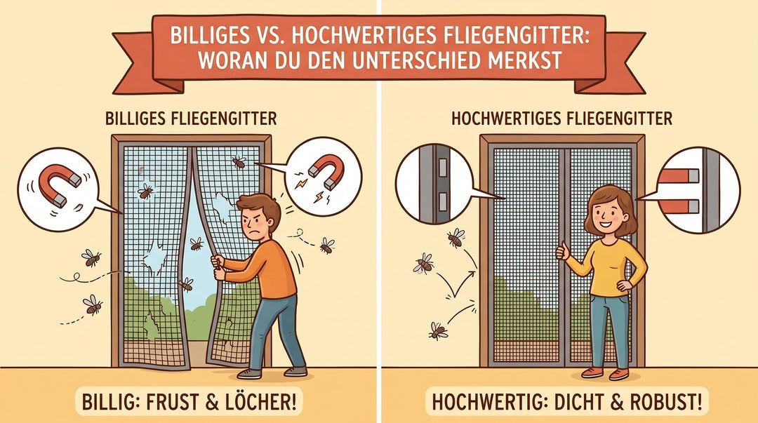 Billiges Fliegengitter vs. hochwertiges – Woran du den Unterschied merkst