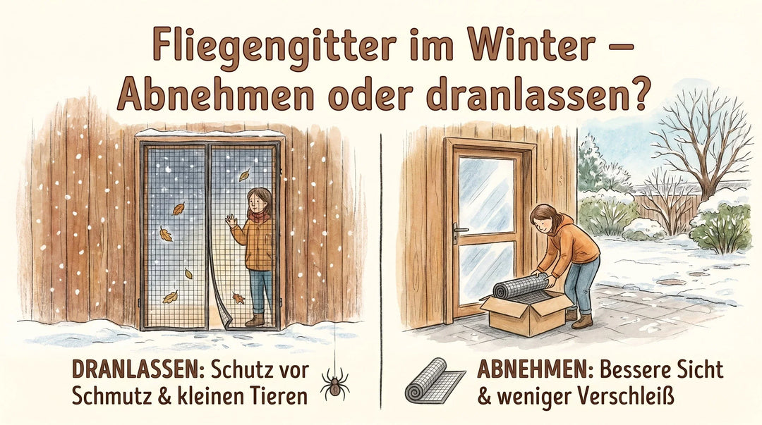 Fliegengitter im Winter – Abnehmen, lagern oder dranlassen?